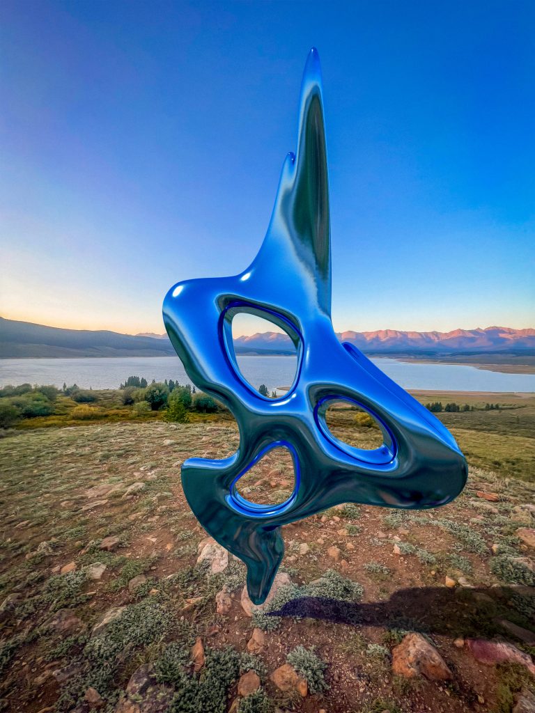 Eceertrey, Relic — augmented reality sculpture placed in landscape
